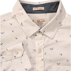 Original Penguin Heritage Slim Fit Button Down Shirt Medium tennis pickleball